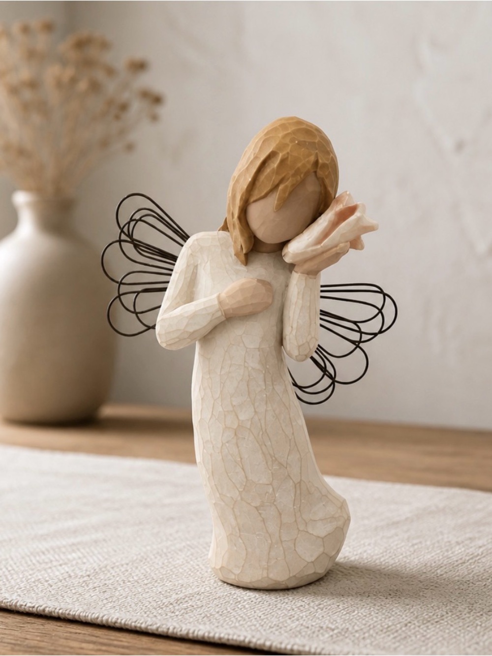 Elegant Beige Angel Thank You